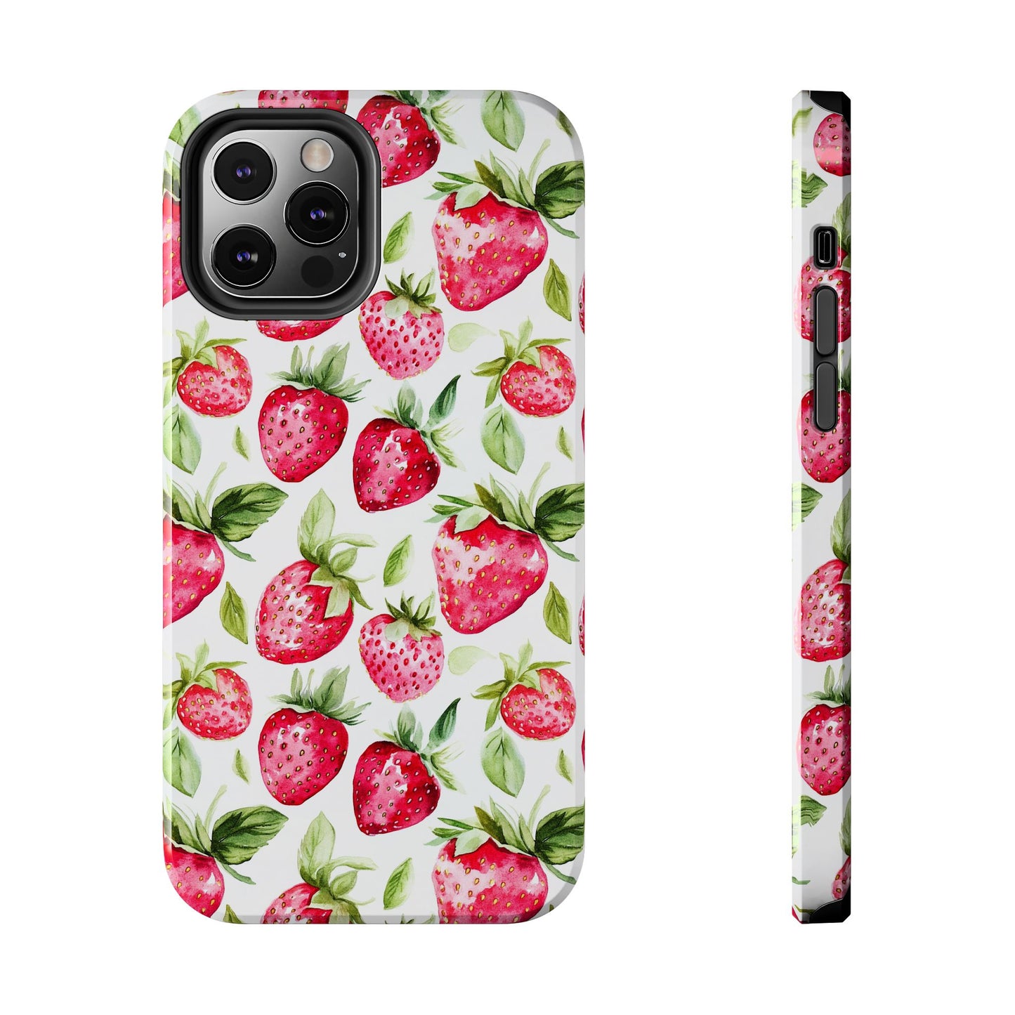 Nature Lover | Strawberry Watercolor Tough Phone Case