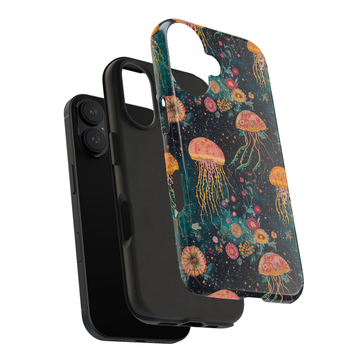 Under the Sea | Jellyfish Phone Cases, Floral Ocean Design, Sea Creature Protective Cover, Unique Tech Accessories, Underwater Theme Gifts, Tough Phone