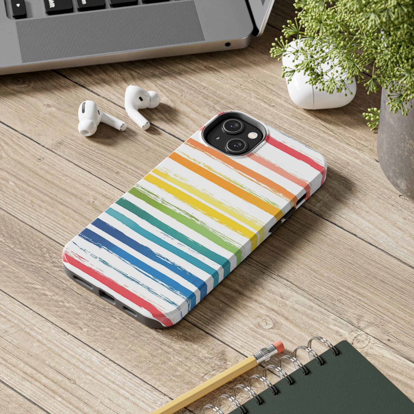 Vibrant Lines | Rainbow Stripes Phone Case