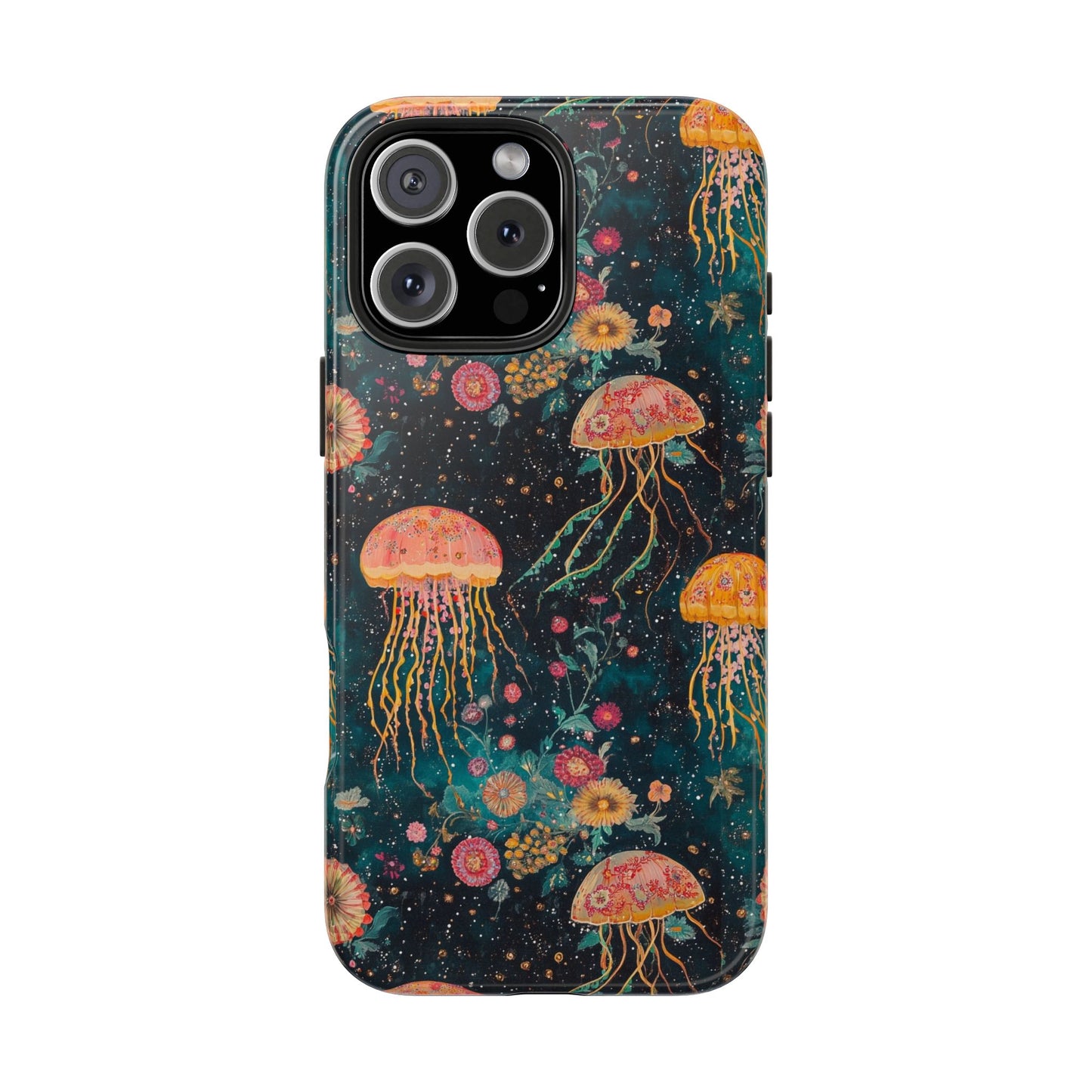 Under the Sea | Jellyfish Phone Cases, Floral Ocean Design, Sea Creature Protective Cover, Unique Tech Accessories, Underwater Theme Gifts, Tough Phone