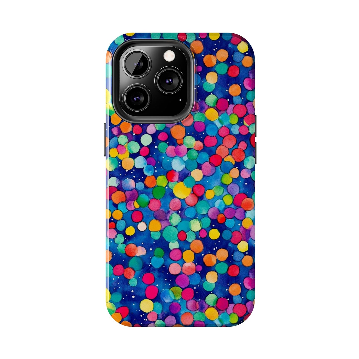 Trendy Spots | Colorful Blues Polka Dots Phone Case