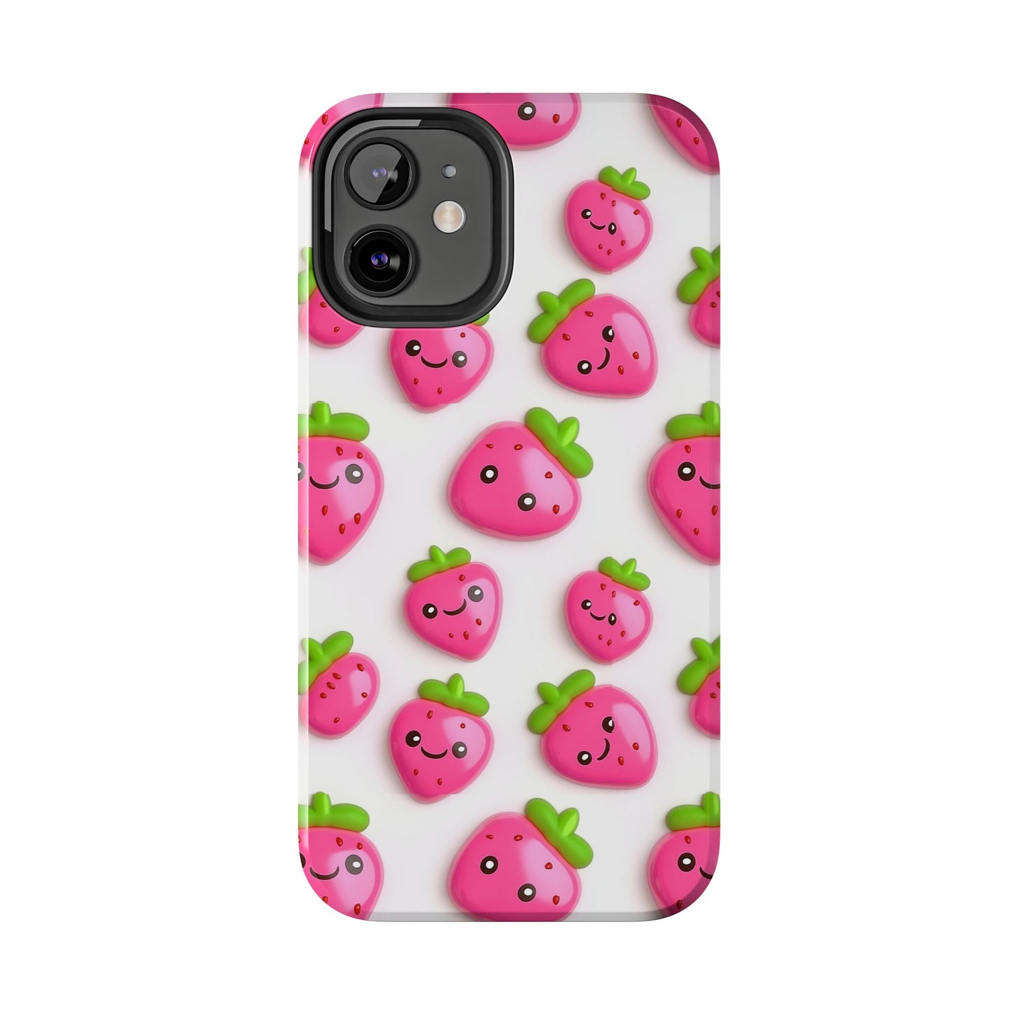 Quirky Chic | Smiling Strawberries Tough Phone Case