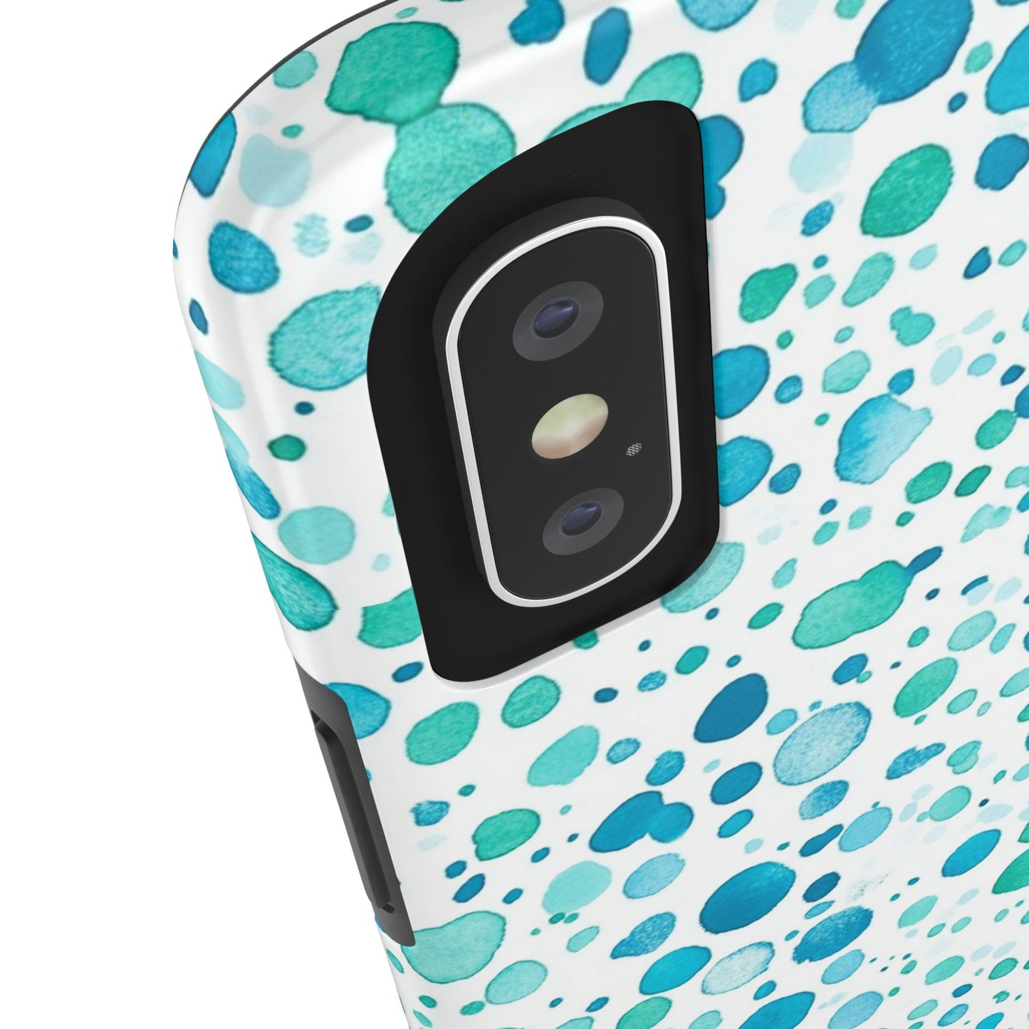 Trendy Spots | Aqua Watercolor Polka Dots Phone Case