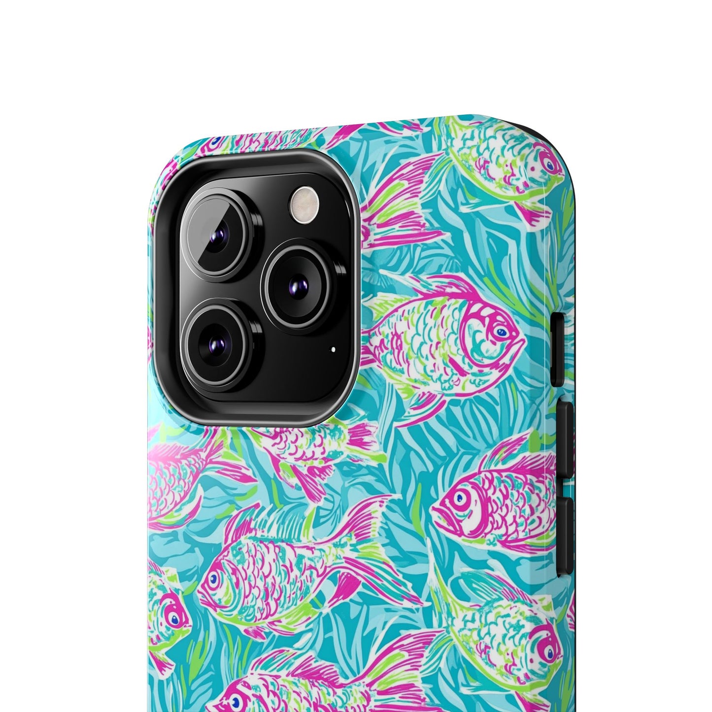 Under the Sea | Colorful Fish Design, Hot Pink Blue Green, Fishing Gifts, Ocean Lover, Marine Life Accessories, Protective Cover