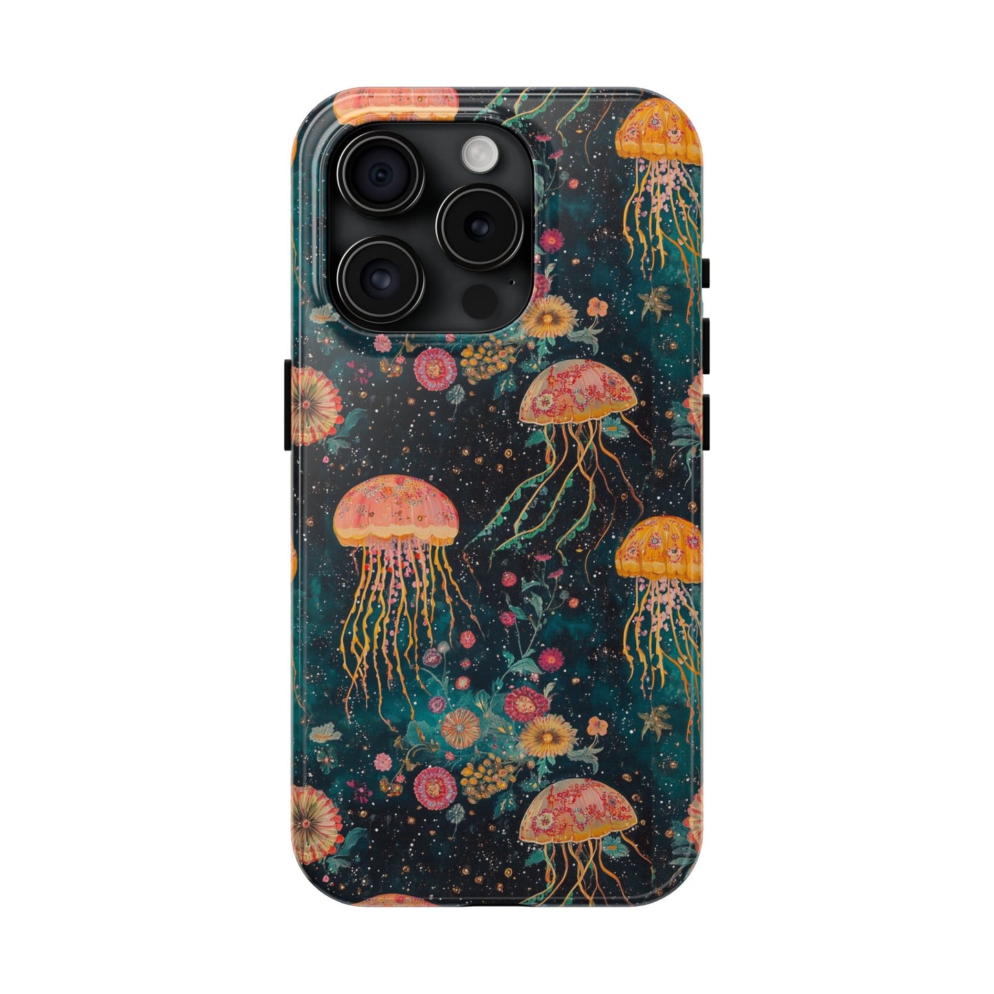 Under the Sea | Jellyfish Phone Cases, Floral Ocean Design, Sea Creature Protective Cover, Unique Tech Accessories, Underwater Theme Gifts, Tough Phone