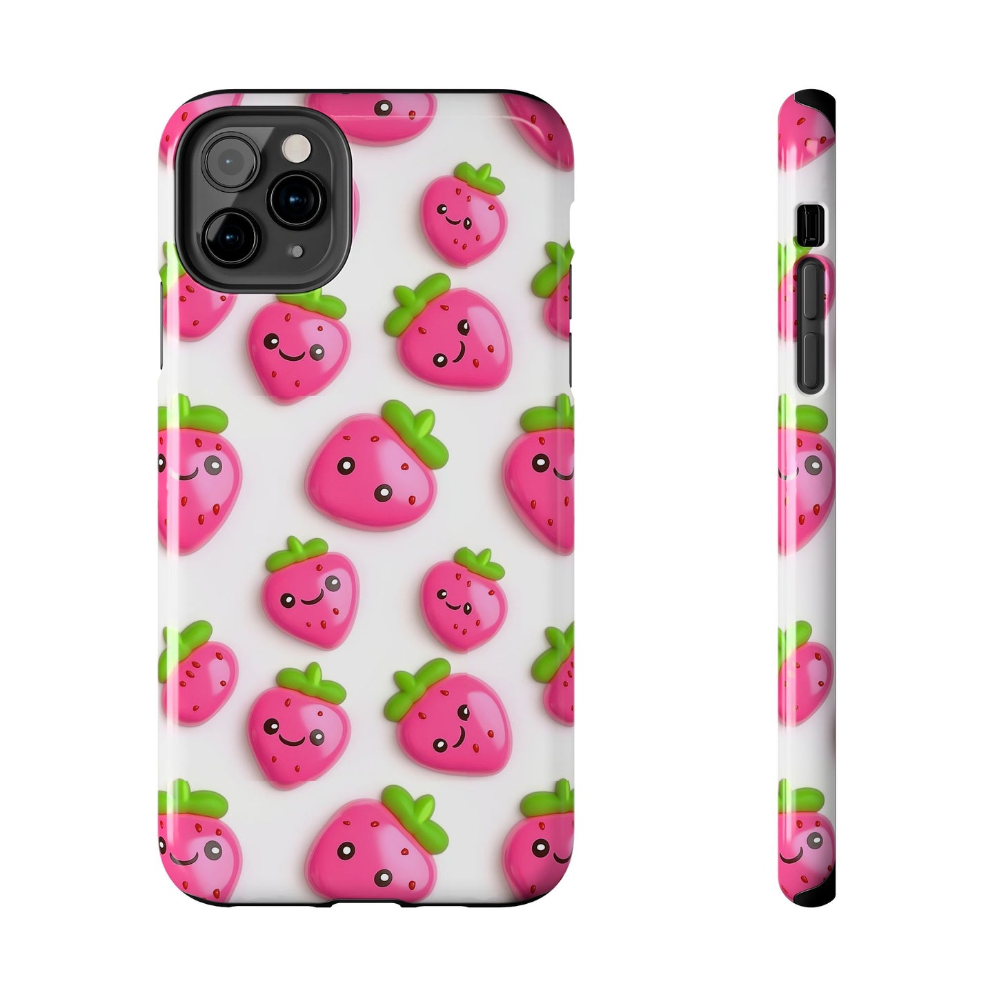 Quirky Chic | Smiling Strawberries Tough Phone Case