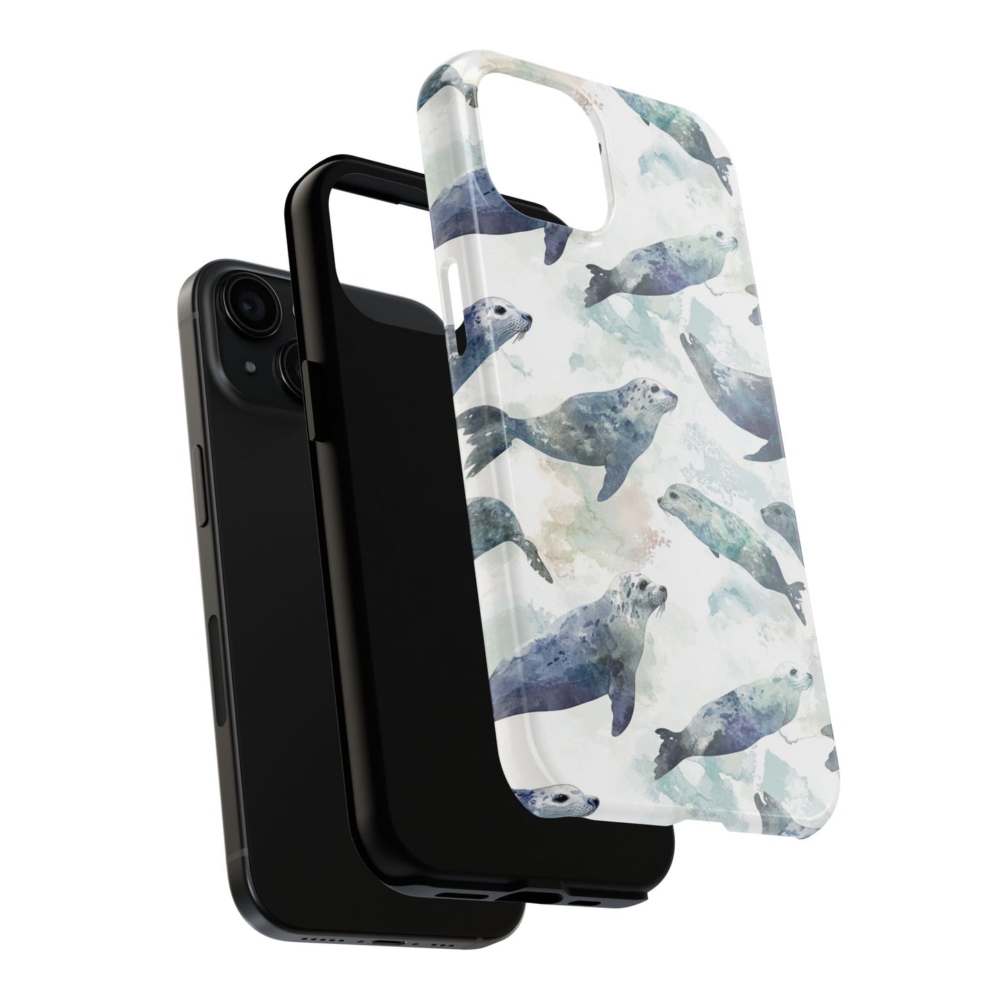 Animal Instinct | Watercolor Leopard Seals