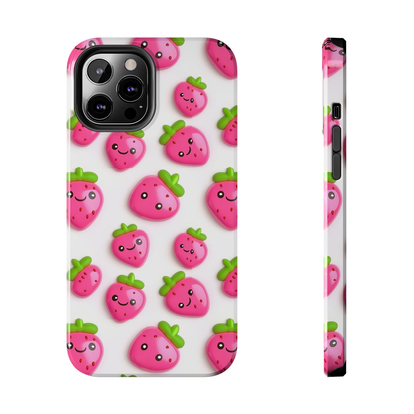 Quirky Chic | Smiling Strawberries Tough Phone Case