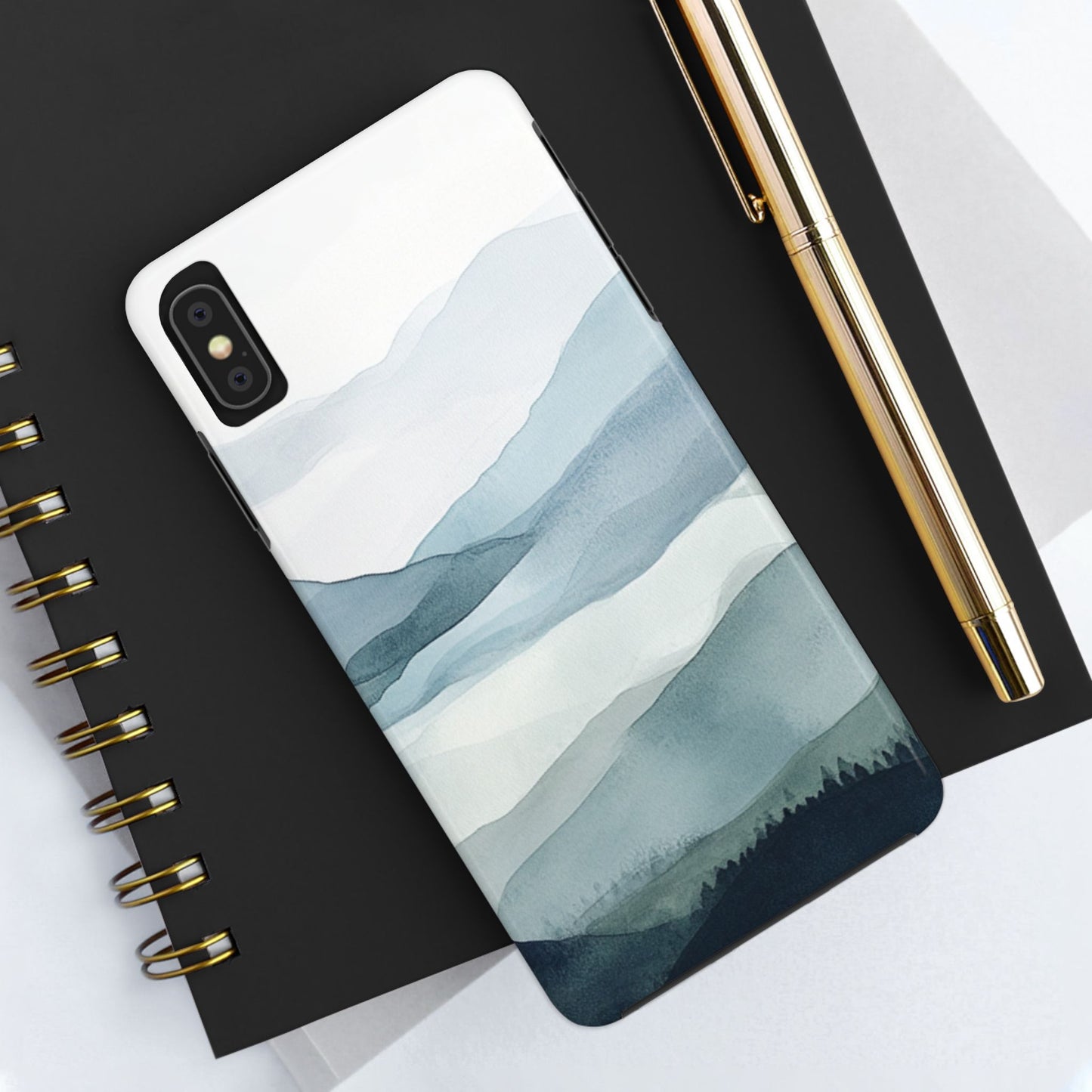 Majestic Mountains | Watercolor Mountain Scene Tough Phone Case