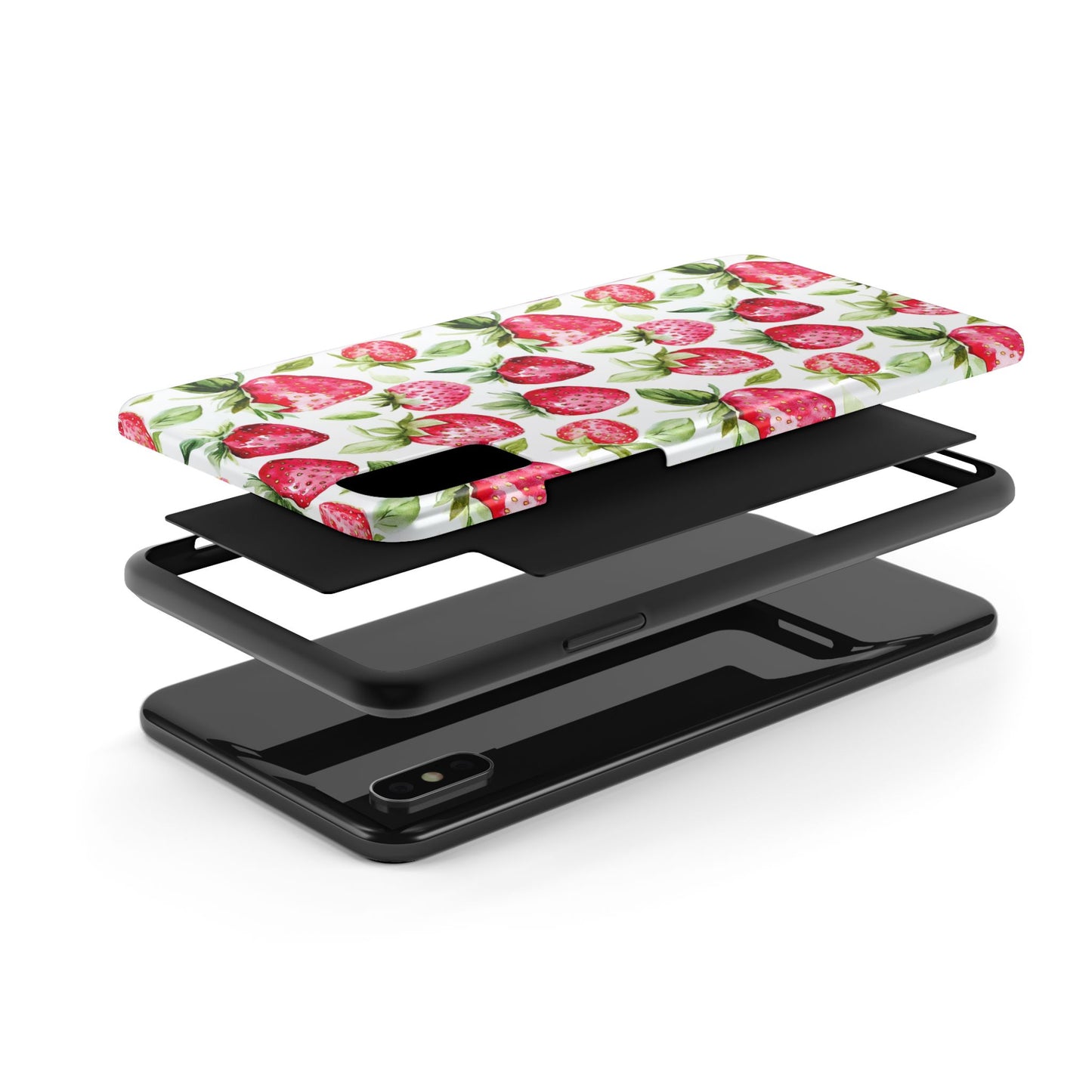 Nature Lover | Strawberry Watercolor Tough Phone Case