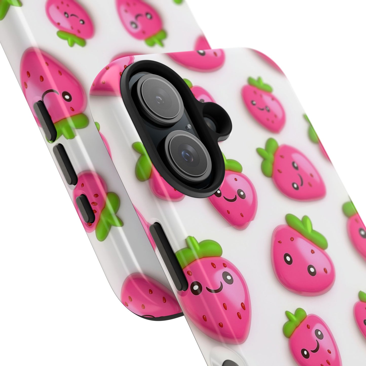 Quirky Chic | Smiling Strawberries Tough Phone Case