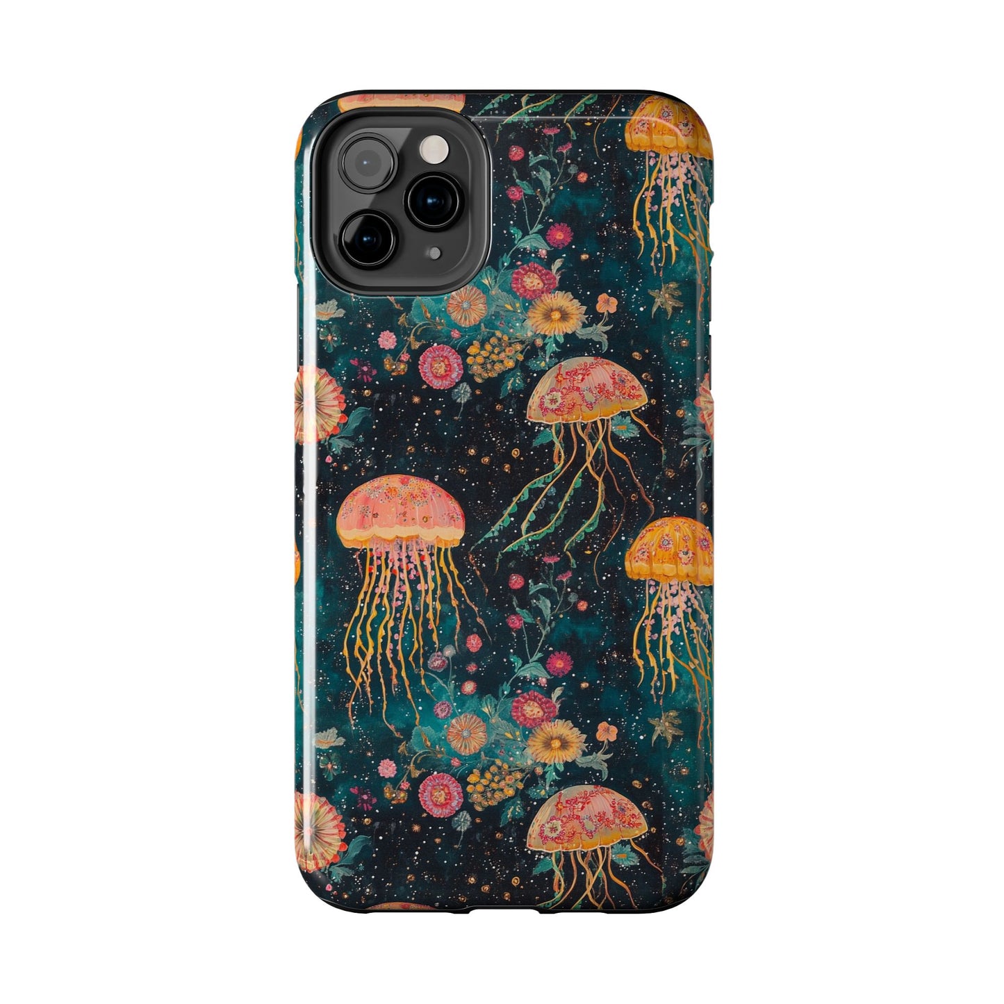 Under the Sea | Jellyfish Phone Cases, Floral Ocean Design, Sea Creature Protective Cover, Unique Tech Accessories, Underwater Theme Gifts, Tough Phone