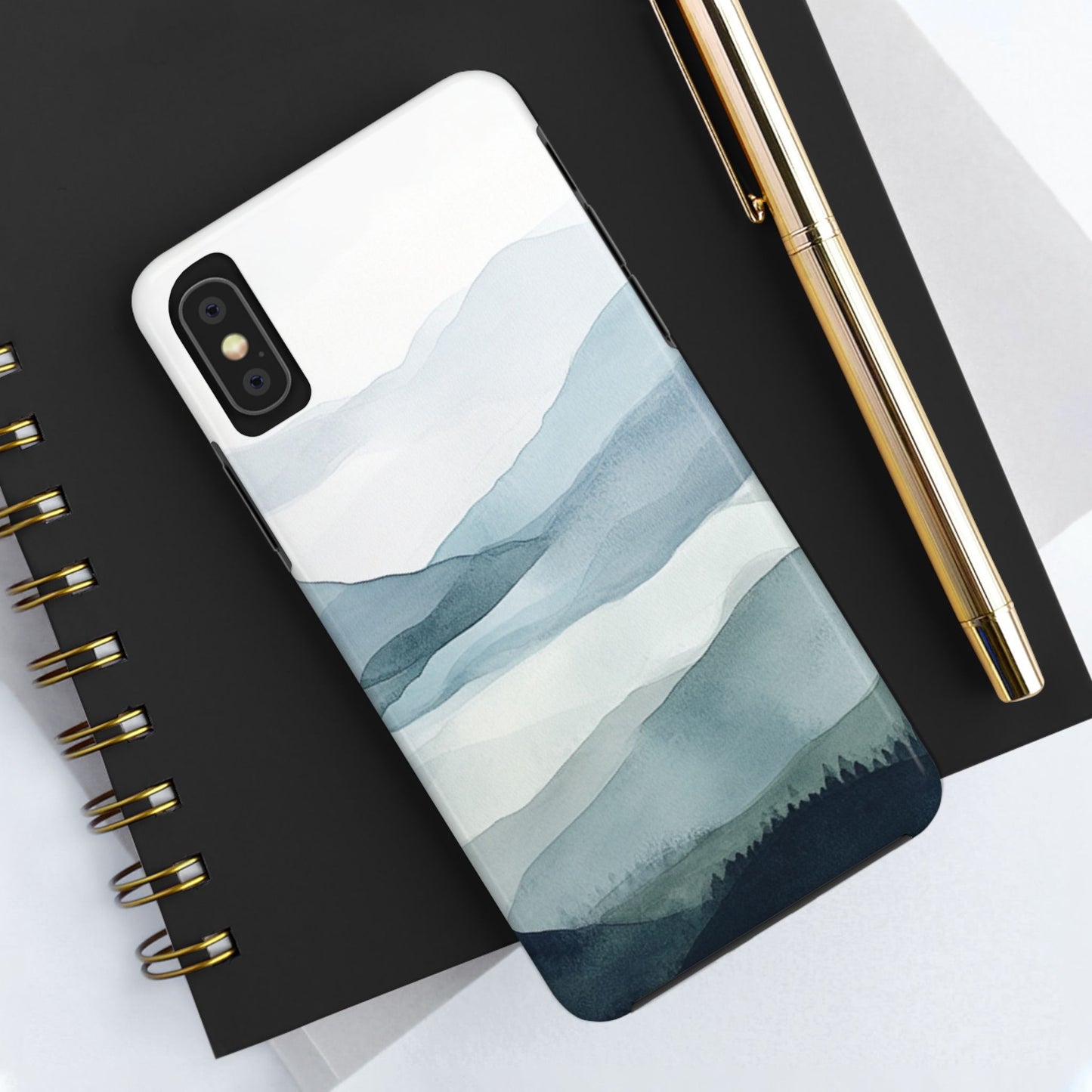 Majestic Mountains | Watercolor Mountain Scene Tough Phone Case