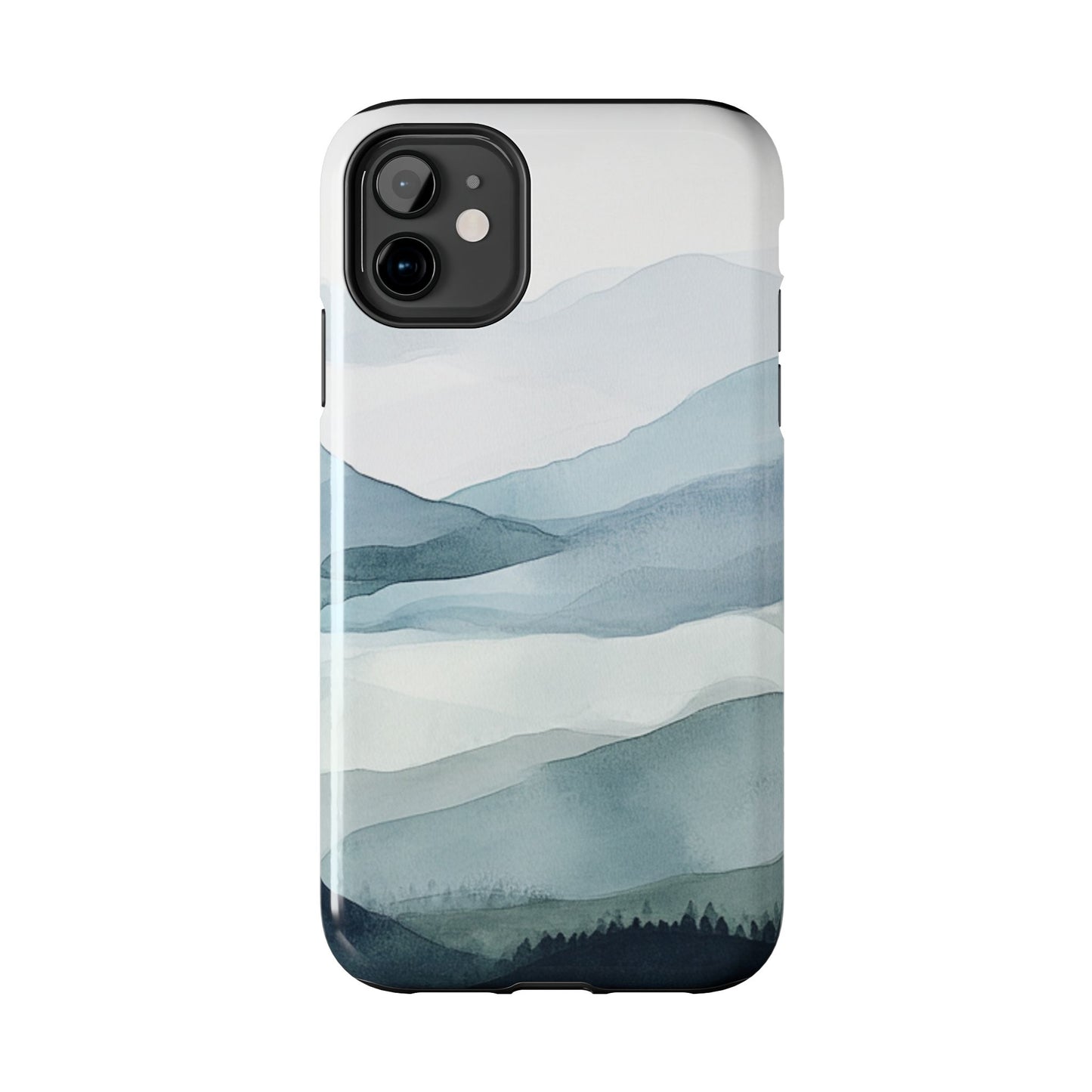 Majestic Mountains | Watercolor Mountain Scene Tough Phone Case