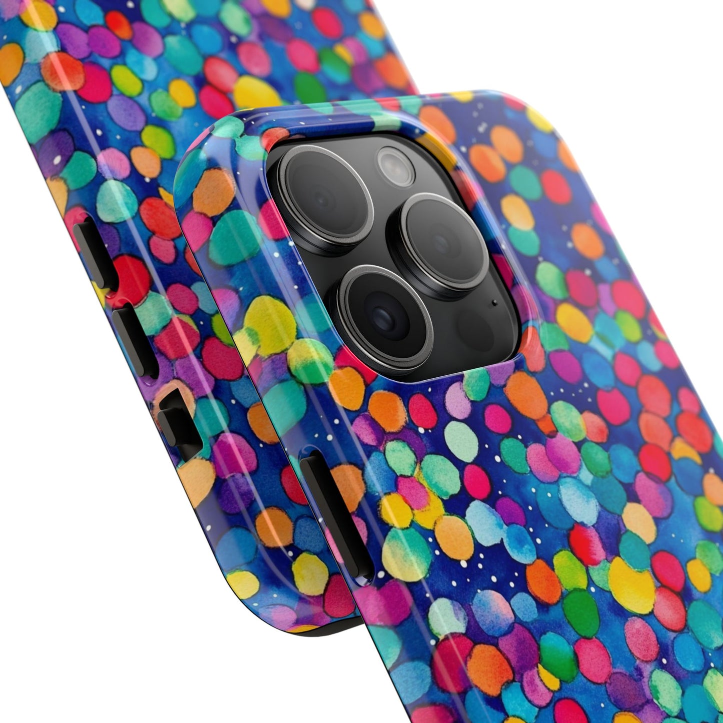 Trendy Spots | Colorful Blues Polka Dots Phone Case