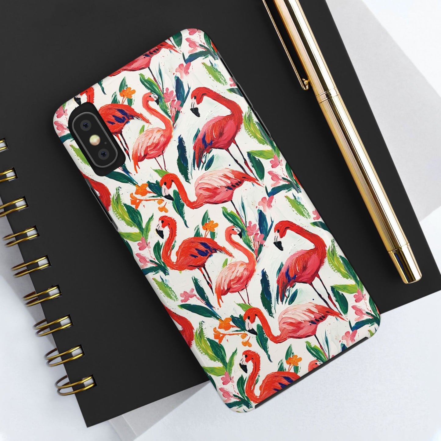 Animal Instinct | Flamingos Tough Phone Case