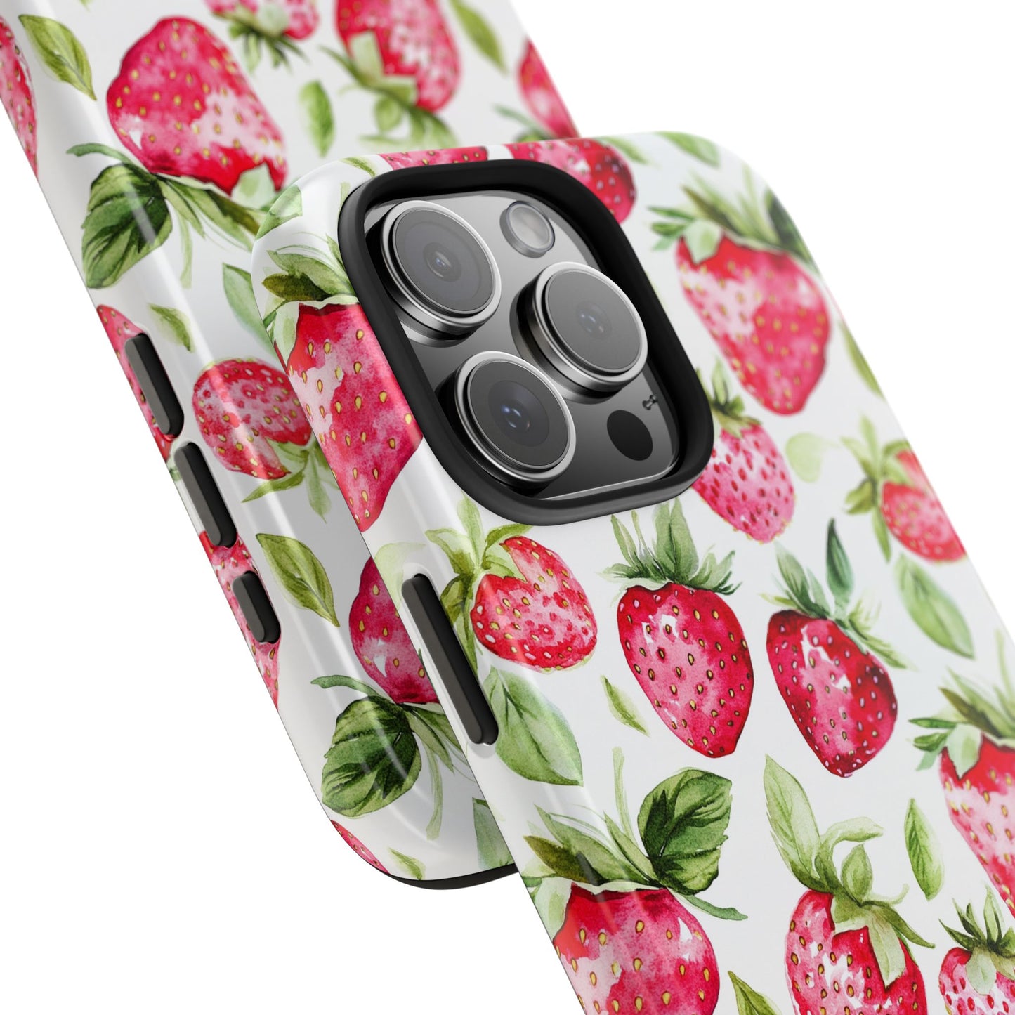 Nature Lover | Strawberry Watercolor Tough Phone Case