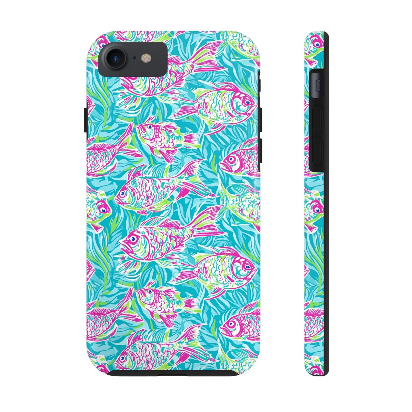 Under the Sea | Colorful Fish Design, Hot Pink Blue Green, Fishing Gifts, Ocean Lover, Marine Life Accessories, Protective Cover