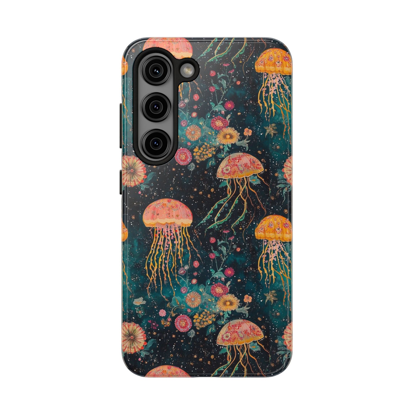 Under the Sea | Jellyfish Phone Cases, Floral Ocean Design, Sea Creature Protective Cover, Unique Tech Accessories, Underwater Theme Gifts, Tough Phone