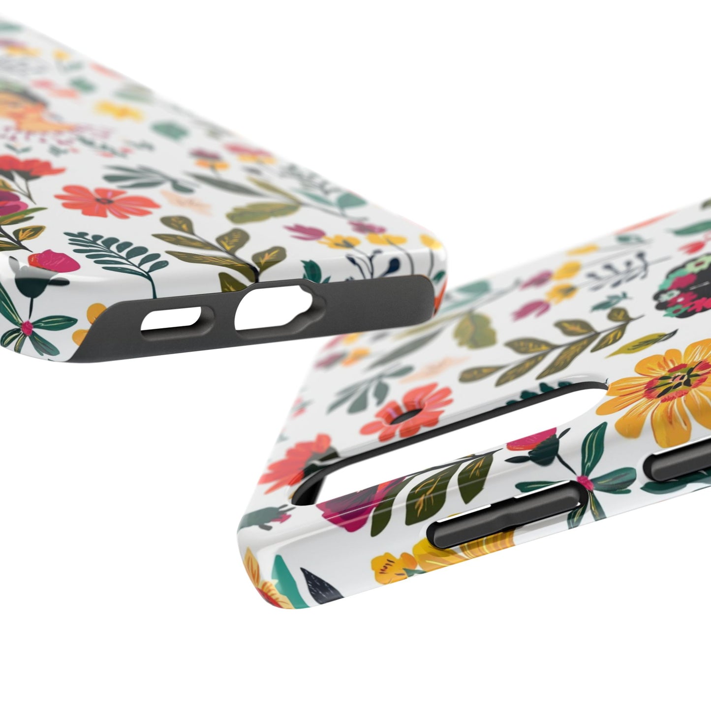 Frida Collection | Frida Kahlo Among Flowers, Colorful Mexican Inspired, Tough Phone Cases, Protective Cell Phone Cover, Hard Shell Phone