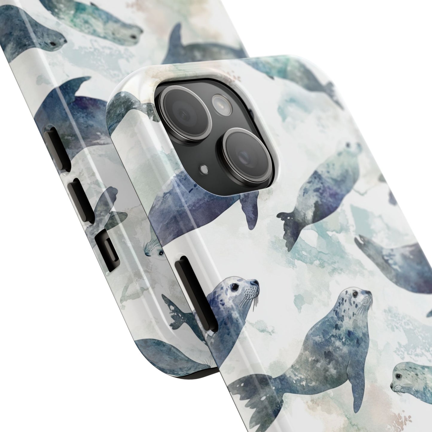 Animal Instinct | Watercolor Leopard Seals