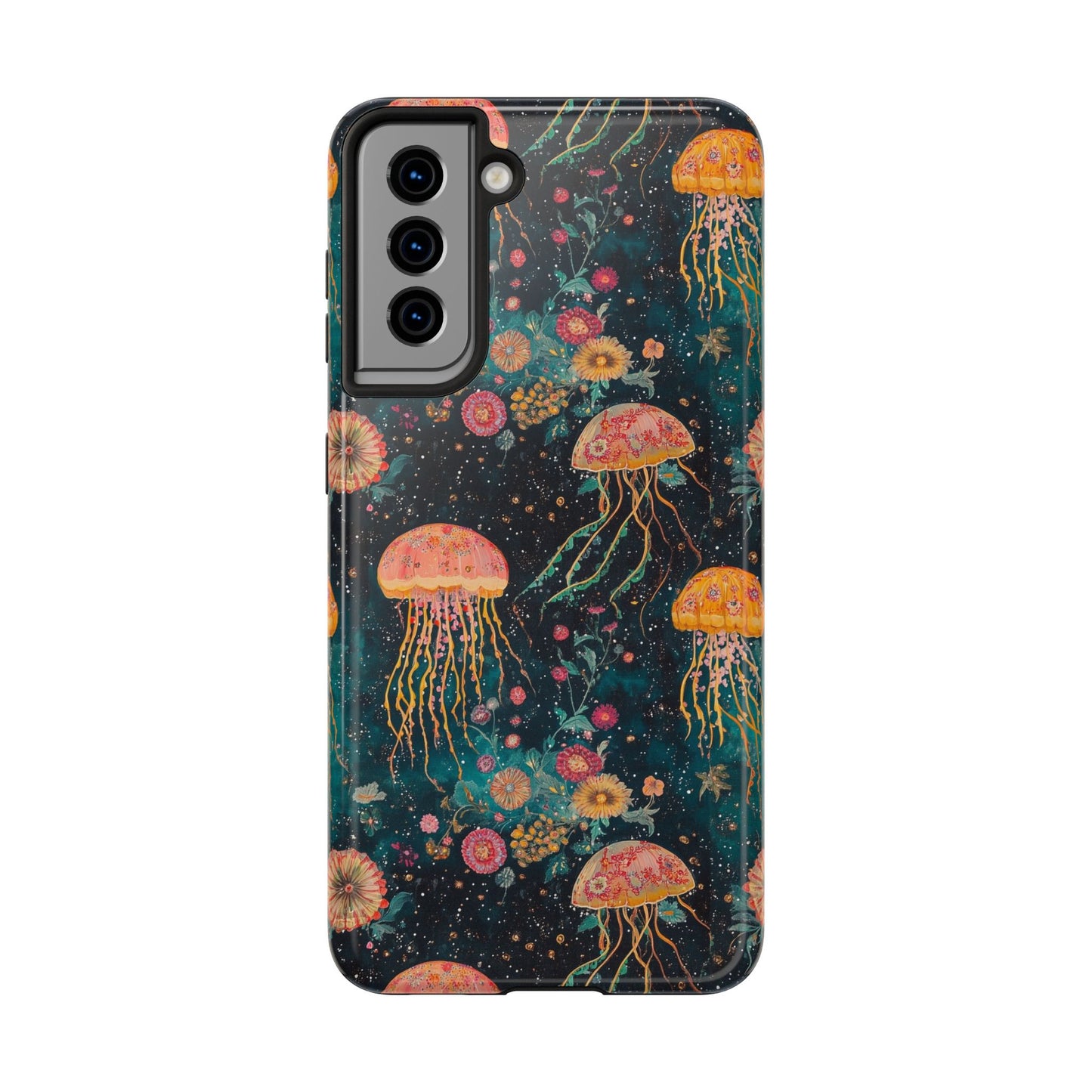 Under the Sea | Jellyfish Phone Cases, Floral Ocean Design, Sea Creature Protective Cover, Unique Tech Accessories, Underwater Theme Gifts, Tough Phone