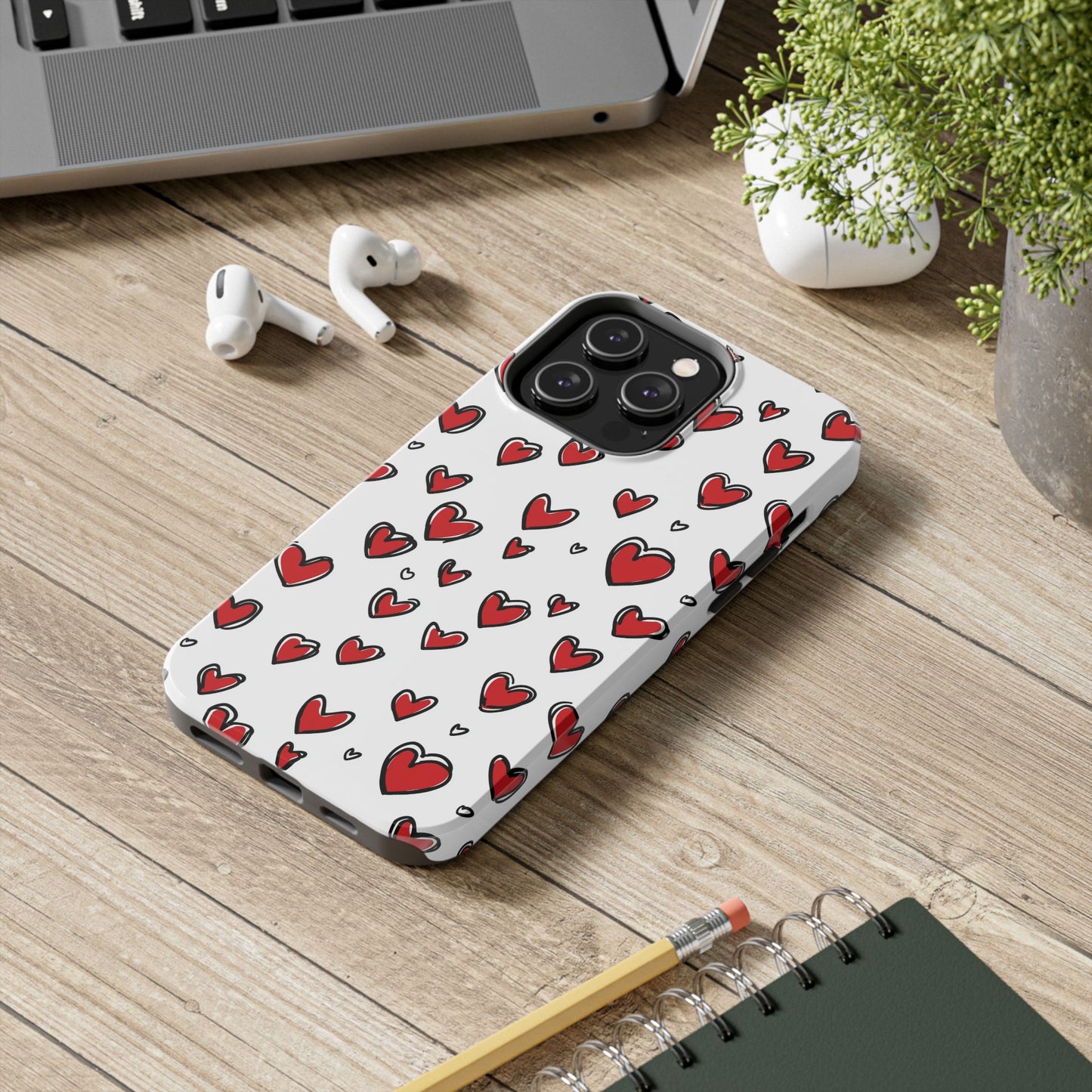 Love is in the Air | Red Hearts Tough Phone Case